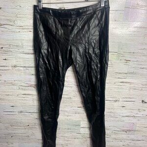 Aritzia wilfred size small Black Faux Leather Leggings